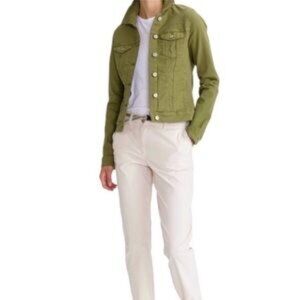 Michael Kors JACKET Plus Size 1X Safari Green Denim Olive Women's Jean Trucker